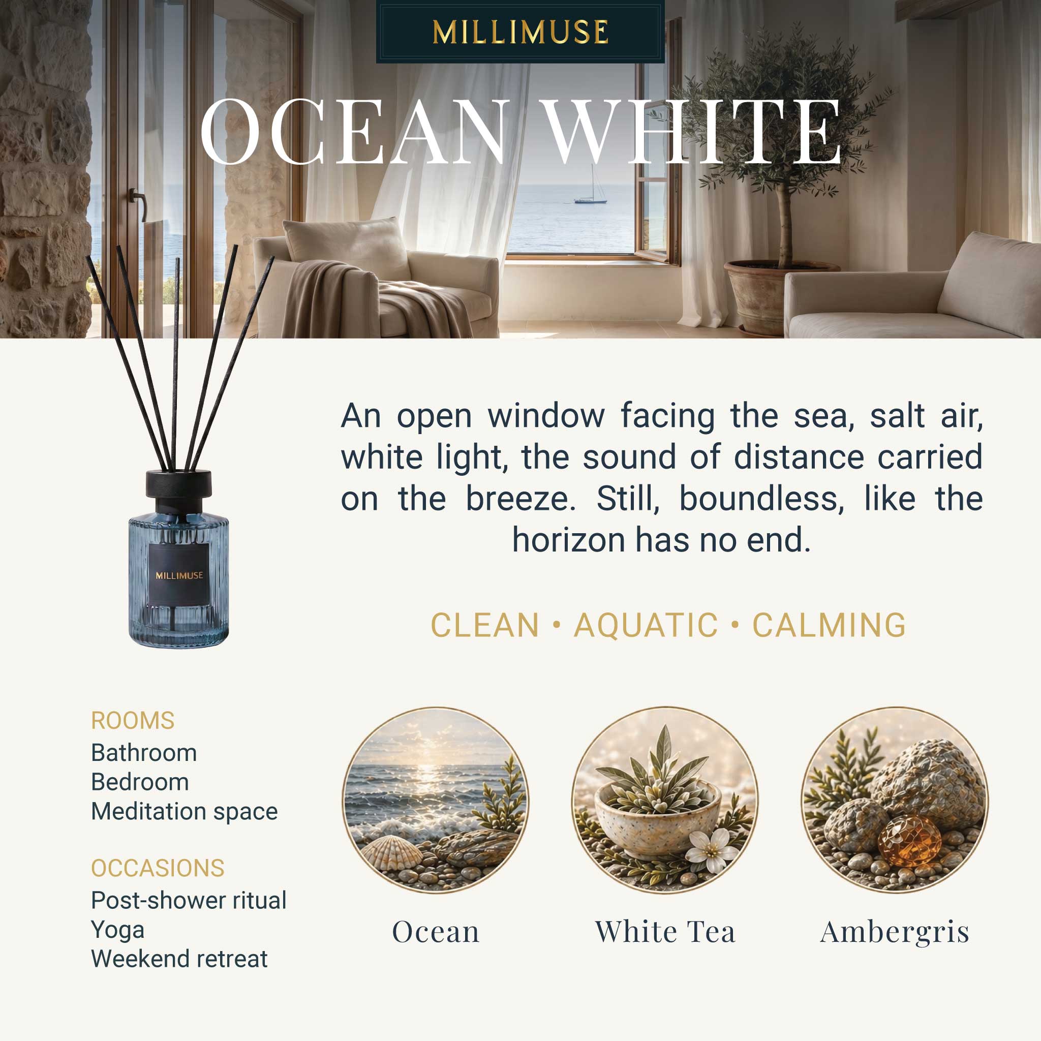 Ocean White Reed Diffuser